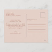 Moderne Blush Multi Foto Kerstkaart Feestdagenkaart (Achterkant)