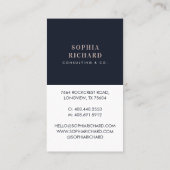 Moderne Blush & Navy Chic Luxe Professionele Foto Visitekaartje (Achterkant)