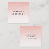 Moderne Blush Ombre-Waterverf | Visitekaartje (Voorkant / Achterkant)