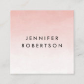 Moderne Blush Ombre-Waterverf | Visitekaartje (Voorkant)