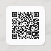 Moderne Blush Paarse Handgeschreven Script QR Code Vierkante Visitekaartje (Achterkant)