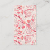 Moderne Blush Paisley Luierraffle Baby Shower Informatiekaartje (Achterkant)