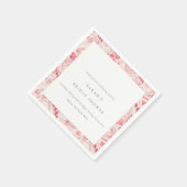 Moderne Blush Paisley Typografie Bruids-shower Servet (Hoek)