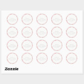 Moderne Blush Paisley Typografie Bruidsdouche Ronde Sticker (Vel)