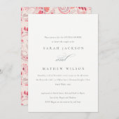 Moderne Blush Paisley Typografie Couples Shower Kaart (Voorkant / Achterkant)