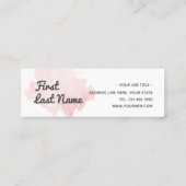 Moderne Blush PalePink Waterverf Min Visitekaartje (Achterkant)