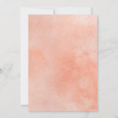 Moderne Blush Peach Pioenen Bloemen Bruids Brunch Kaart (Achterkant)