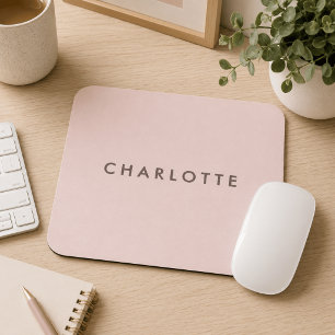 Moderne Blush Persoonlijke Naam Muismat