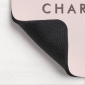 Moderne Blush Persoonlijke Naam Muismat (Hoek)