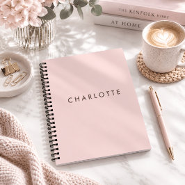 Moderne Blush Persoonlijke Spiraal Notebook Notitieboek