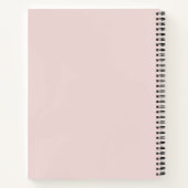 Moderne Blush Persoonlijke Spiraal Notebook Notitieboek (Achterkant)