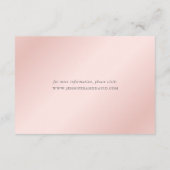 Moderne Blush Pink and Gold Wedding Accommodatie Informatiekaartje (Achterkant)
