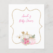 Moderne Blush Pink Baby shower Bingo Game (Achterkant)