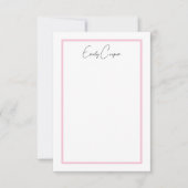 Moderne Blush Pink Dot Flat Bedankt (Voorkant)