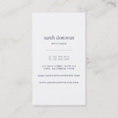 Moderne Blush Pink en White Stripe Visitekaartje (Achterkant)