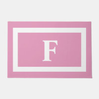 Moderne Blush Pink Family Monogram in de openlucht
