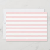 Moderne Blush Pink Floral Stripes Graduation Party Kaart (Achterkant)