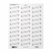 Moderne Blush Pink Flowers Address Label (Full Sheet)