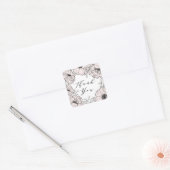 Moderne Blush Pink Flowers Dank je Sticker (Envelop)