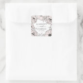 Moderne Blush Pink Flowers Wedding Sticker (Tas)