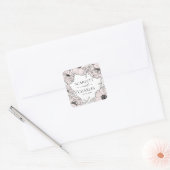 Moderne Blush Pink Flowers Wedding Sticker (Envelop)