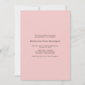 Moderne Blush Pink Folie Typografie Afstuderen Fot Aankondiging (Achterkant)