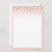 Moderne Blush Pink Glitter 50 en Fabulous Birthday Kaart (Achterkant)