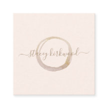 Moderne Blush Pink Gold Faux Glitter Circle Logo