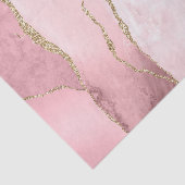Moderne Blush Pink Gold Glitter Marble Agate Geode Tissuepapier (Detail)