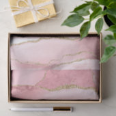 Moderne Blush Pink Gold Glitter Marble Agate Geode Tissuepapier (Geschenk)