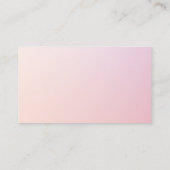 Moderne Blush Pink Gold Stripe Eyelash Extensions Visitekaartje (Achterkant)