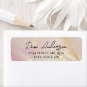 Moderne Blush Pink Makeup Return Address Label (Insitu)