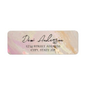 Moderne Blush Pink Makeup Return Address Label (Voorkant)