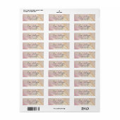 Moderne Blush Pink Makeup Return Address Label (Full Sheet)