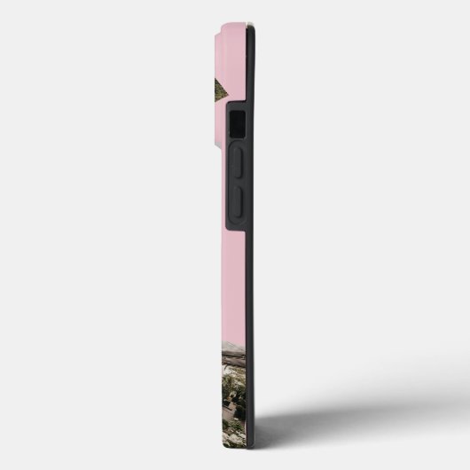 Moderne Blush Pink Monogram Multi Foto Case-Mate iPhone Case (Achterkant / Links)