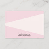 Moderne Blush Pink Order Dank u Visitekaartje (Achterkant)