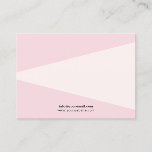 Moderne Blush Pink Order Dank u Visitekaartje (Achterkant)