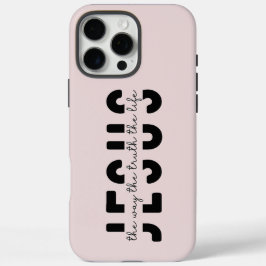 Moderne Blush Pink Scripture iPhone iPhone 16 Pro Max Hoesje