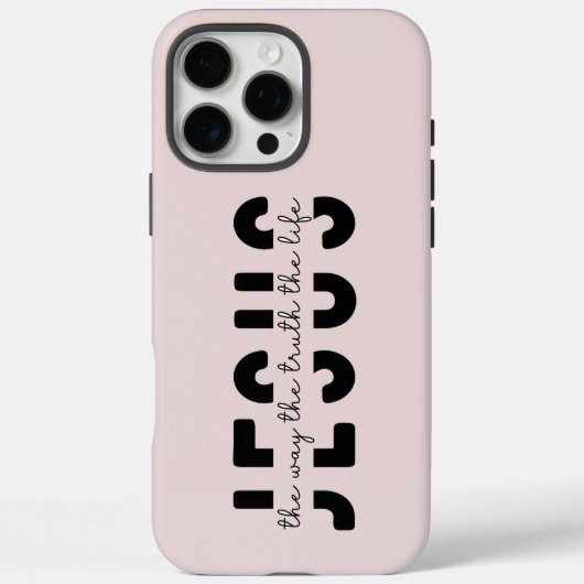 Moderne Blush Pink Scripture iPhone Case-Mate iPhone Case (Achterkant)