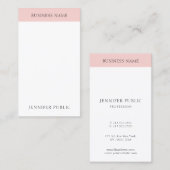 Moderne Blush Pink Simple Trendy Elegant Sjabloon Visitekaartje (Voorkant / Achterkant)