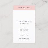 Moderne Blush Pink Simple Trendy Elegant Sjabloon Visitekaartje (Achterkant)