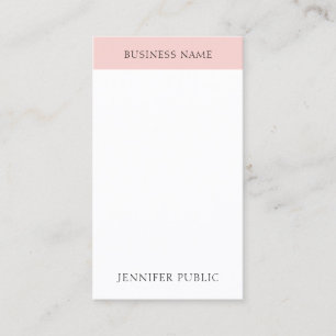Moderne Blush Pink Simple Trendy Elegant Sjabloon Visitekaartje