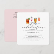Moderne Blush Pink Sten Celebration Drinken