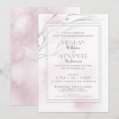 Moderne Blush Pink Waterverf Splash Kaart (Voorkant / Achterkant)