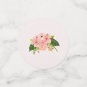 Moderne Blush Pink Waterverf Weddenschappen Tabel Confetti (Kleine voorkant)