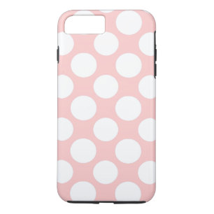 Moderne Blush Pink White Polka Dots Pattern Case-Mate iPhone Case