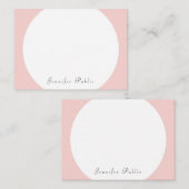 Moderne Blush Pink White Script Sjabloon legant (Voorkant / Achterkant)