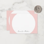 Moderne Blush Pink White Script Sjabloon legant (Voorkant / Achterkant in situ)