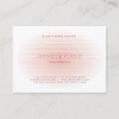 Moderne Blush Pink White Trendy Monogram Sjabloon Visitekaartje (Achterkant)