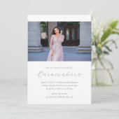 Moderne Blush Quinceañera 15 Jaar Verjaardag Foto Kaart (Staand voorkant)